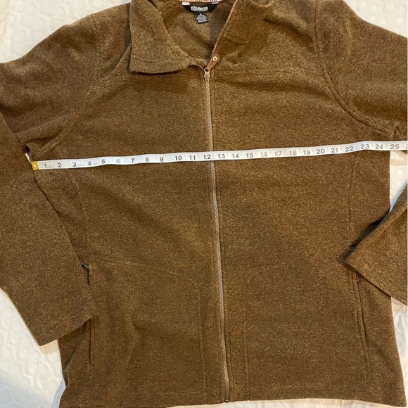 NWOT Sherpa Adventure Gear Brown Zip Up Jacket Brown Recycled Polyester XL Nepal - Picture 8 of 9